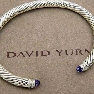 David Yurman 5mm Amethyst Diamonds Cable Bracelet